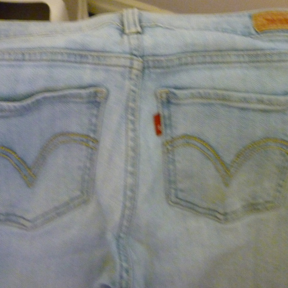 Levi's 535 leggings 7M stonewash blue 8" rise - Picture 3 of 4